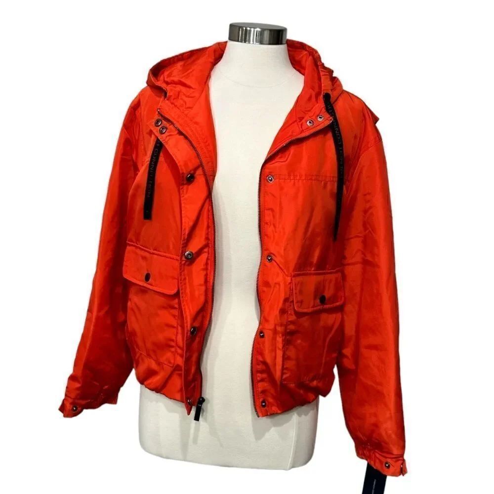 French Connection Flight Jacket in the Size Large in Orange Color - Picture 5 of 14